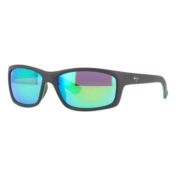 New MAUI JIM Kanaio Coast Black Polarised Wraparound GM766 02 Sunglasses Women - Picture 1 of 4